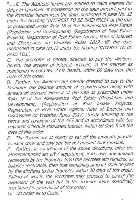 Image for MahaRERAorder