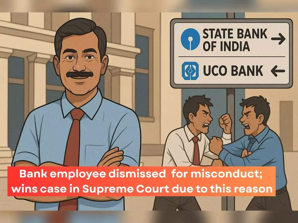 Bank employee was dismissed and denied pension as he assaulted colleague in 1998, he filed a case; wins in Supreme Court