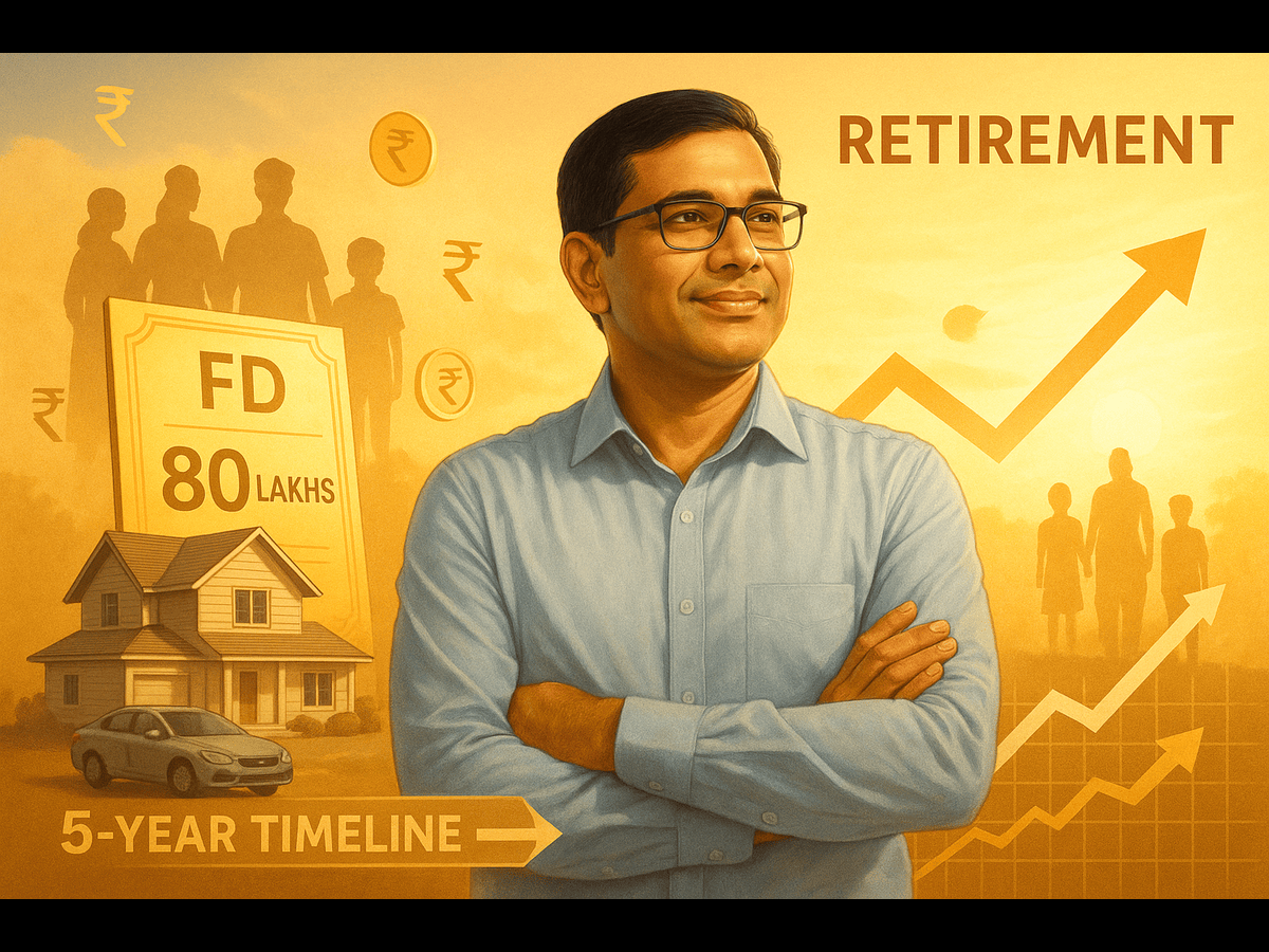 I have Rs 80 lakh in FDs, how much to save to retire in five years with Rs 60k monthly expenses?