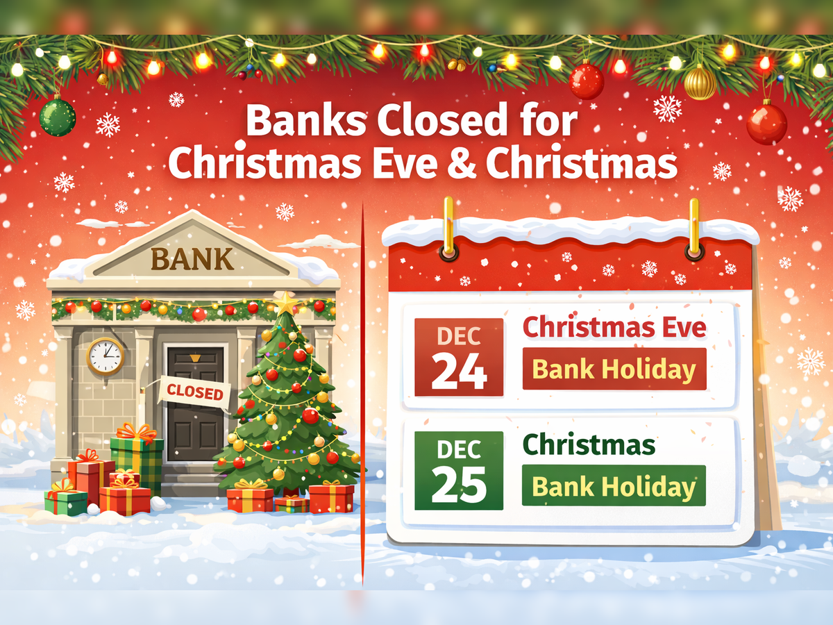 Bank holiday today: Are banks open or closed on December 24, 2025 and December 25, 2025 for Christmas Eve and Christmas? Check now