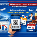 HDFC Bank doubles debit card spend limit for airport lounge access; introduces voucher system from Jan 10, 2026